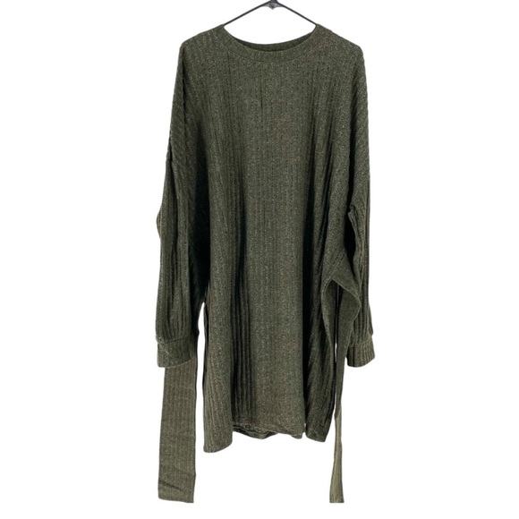 Asos Design Women's Tall Tie Waist Brushed Rib Mini Dress - 14 - Picture 2 of 7